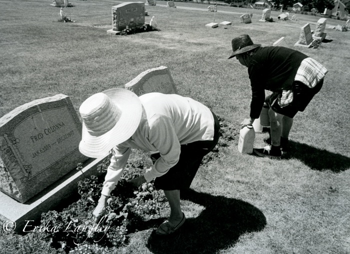 Tending graves, 1988